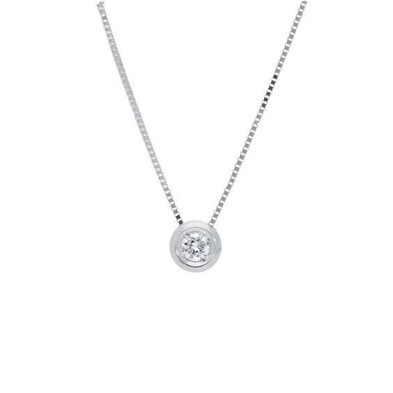 Collana Gioielleria Dossena  Donna in Oro bianco Diamante 0.06 Ct 204743  SONGA - 204743  SONGA